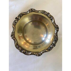 Vintage Silver Plated Scallop intricate design Poole Old English Bowl